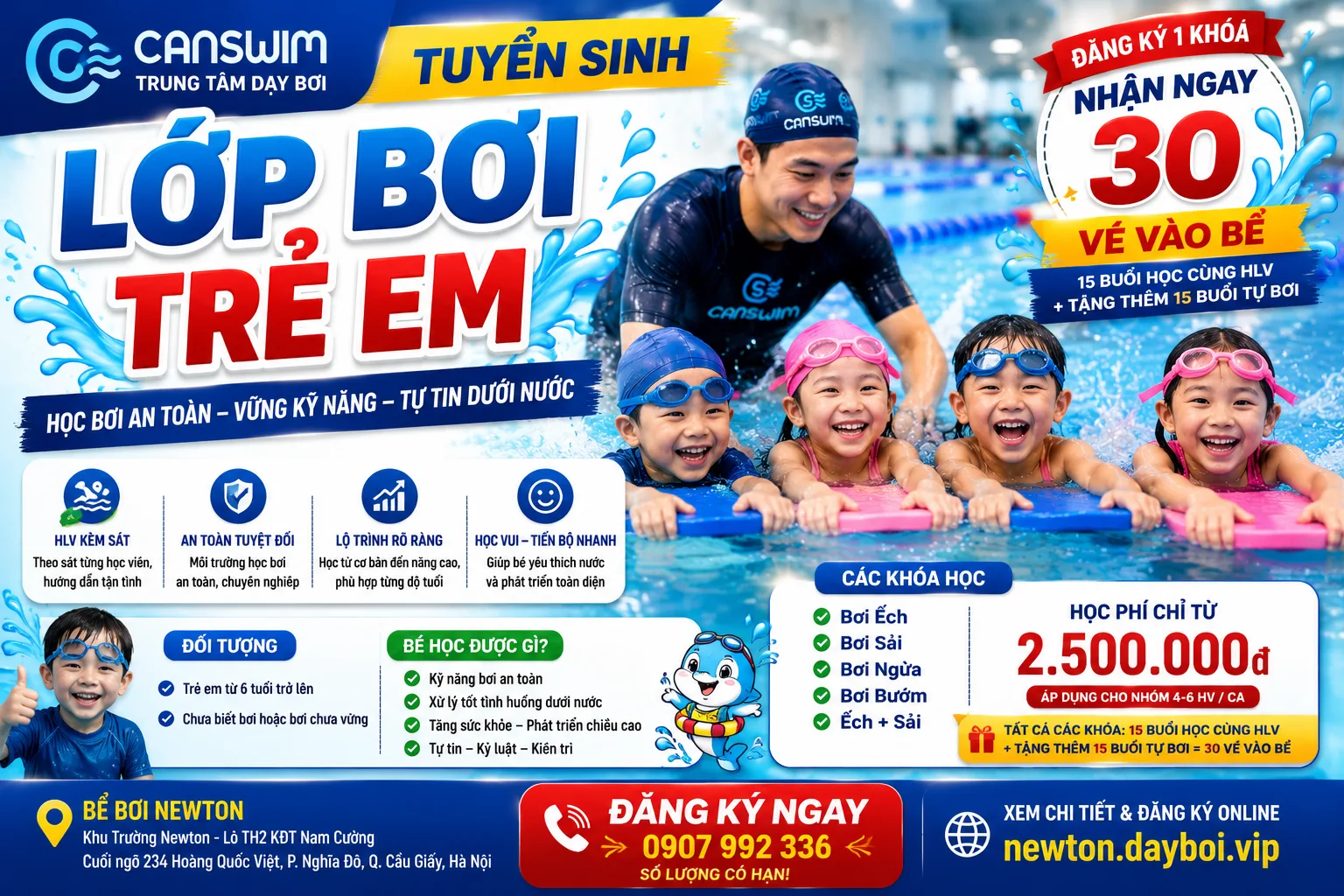 Kinh nghiệm chọn đồ bơi học sinh và dụng cụ học bơi thiết yếu cho trẻ