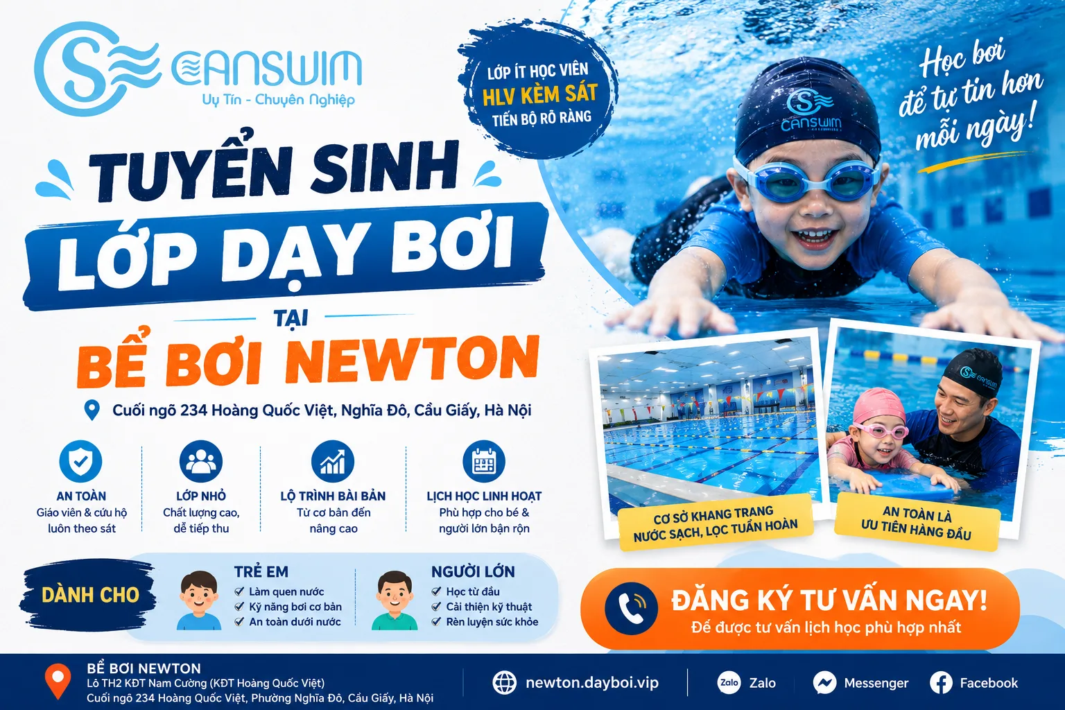 Bản đồ chỉ đường đến Bể bơi Newton 234 Hoàng Quốc Việt